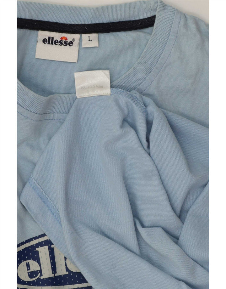 Tricou grafic pentru bărbați Ellesse Top mare, albastru, bumbac