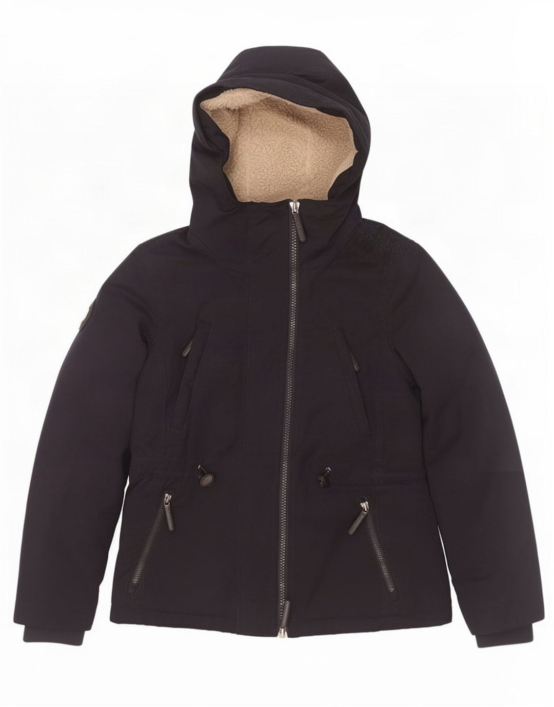 Jachetă Windparka pentru femei Superdry Windparka cu glugă UK 14 Medium Bleumarin
