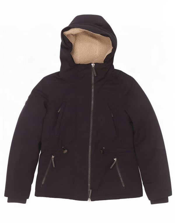 Jachetă Windparka pentru femei Superdry Windparka cu glugă UK 14 Medium Bleumarin