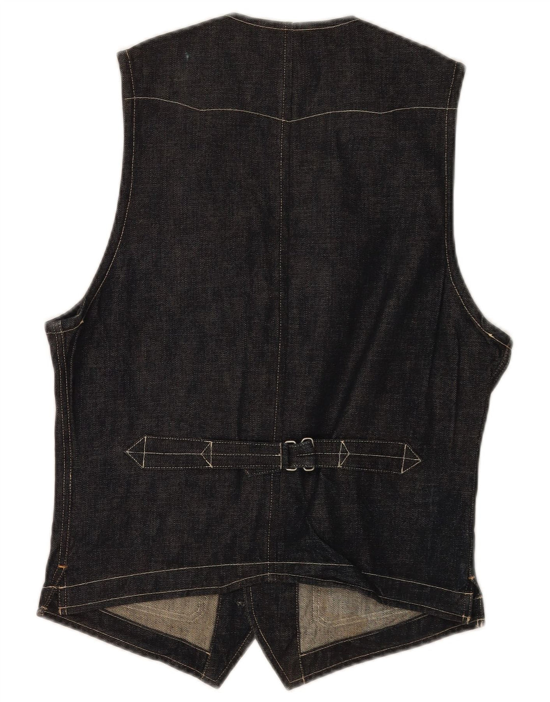 Vestă de blugi vintage pentru bărbați, mică, bleumarin