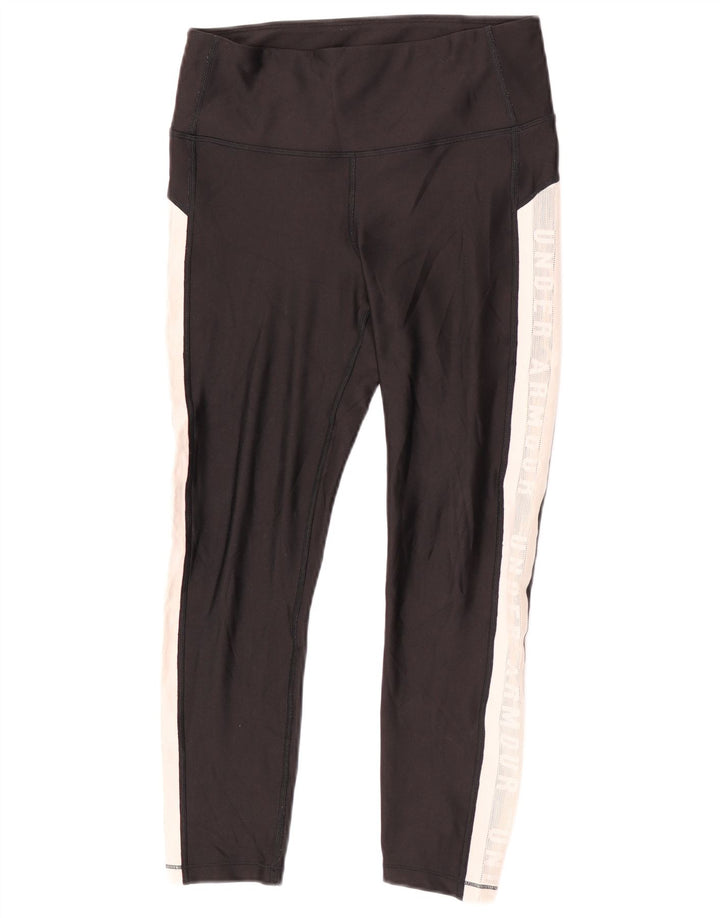 Leggings capri grafic Under Armour pentru femei UK 12 Medium Black Colorblock