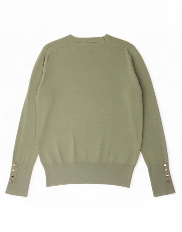Pulover pentru damă Zara, cu gât turnut, UK 10, mic, verde, viscoză