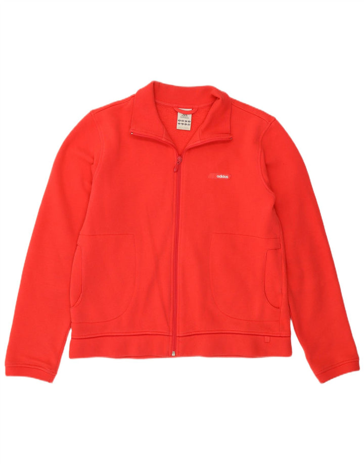 Jachetă de top pentru trening Adidas pentru femei UK 16 mare bumbac roșu