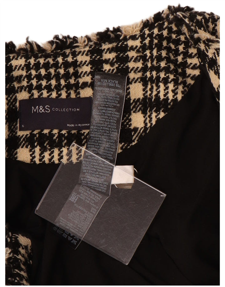 Jachetă pentru femei Marks & Spencer UK 6 XS poliester carouri negru