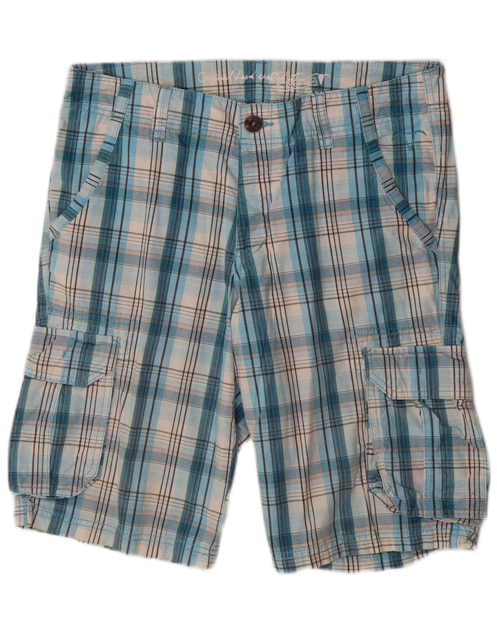 Pantaloni scurti cargo pentru bărbați EDC W34 Large Blue Check