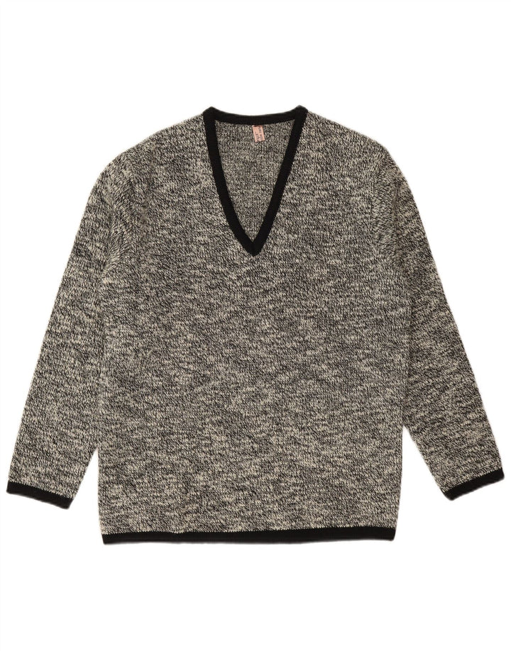 Pulover pentru bărbați Shetland, cu decolteu în V, din lână nouă, albastru marin mic