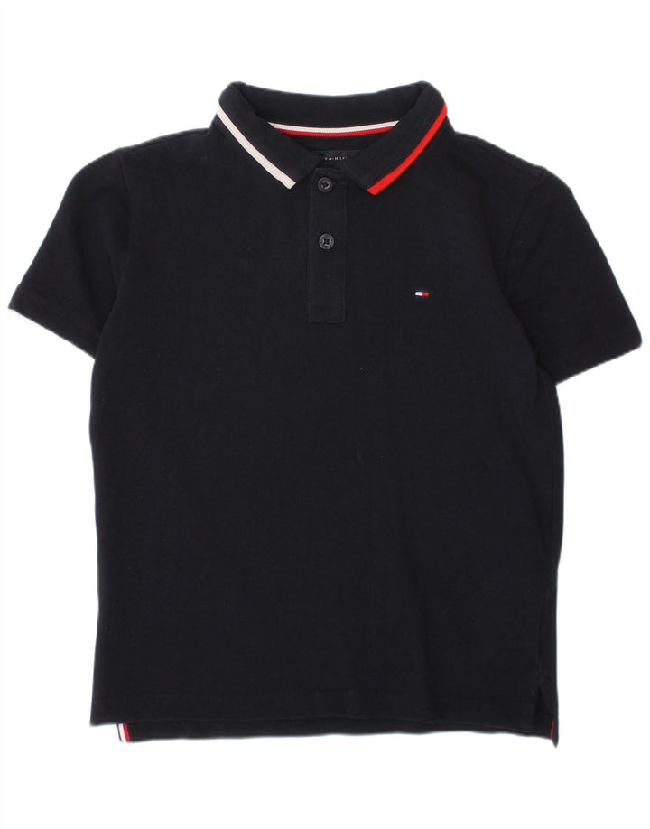 TOMMY HILFIGER Tricou Polo Băieți 7-8 Ani Bumbac Bleumarin