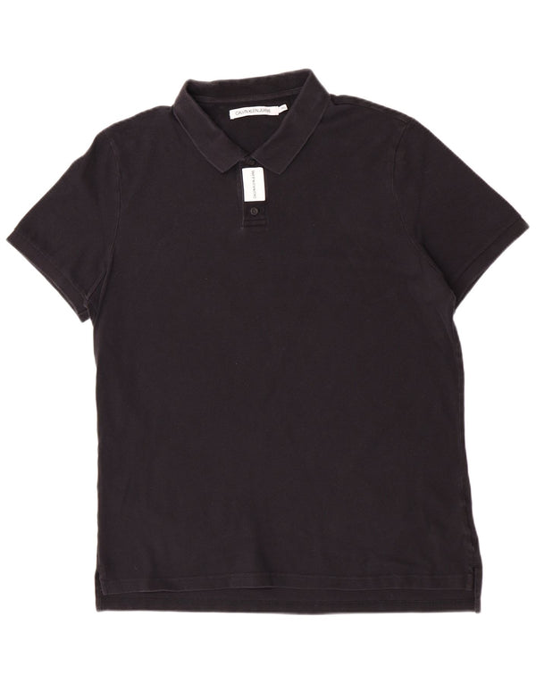 Cămașă polo Calvin Klein Jeans pentru bărbați 2XL bumbac negru