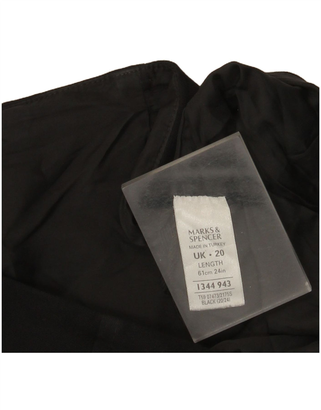 Fusta creion mini pentru femei Marks & Spencer UK 20 2XL W40 Poliester negru
