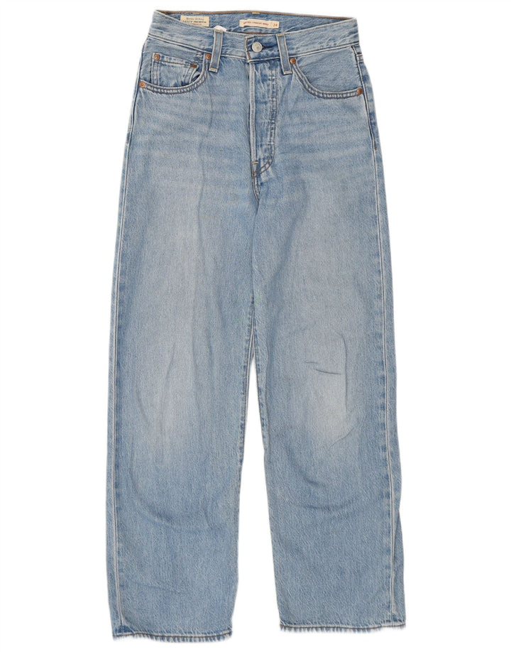Blugi drepti pentru femei Levi's Ribcage W24 L27 Bumbac albastru