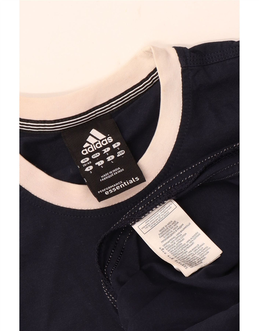 Tricou pentru bărbați Adidas Top UK 38/40 Medium Bleumarin Bumbac