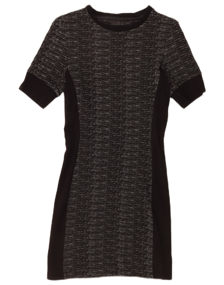Topshop rochie bodycon pentru femei UK 10, poliester geometric negru mic