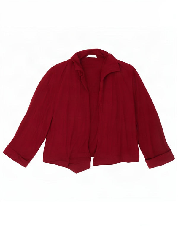 Pulover cardigan cu mâneci 3/4 pentru femei Marks & Spencer UK 18 XL Bordeaux