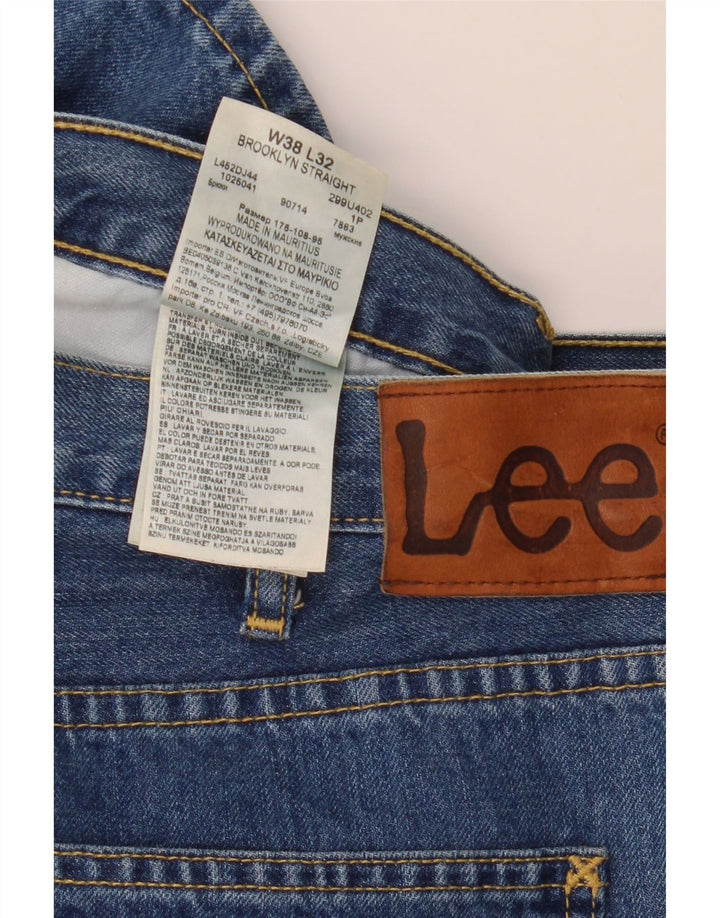 Blugi Lee Brooklyn Straight pentru bărbați W38 L32 Bumbac albastru