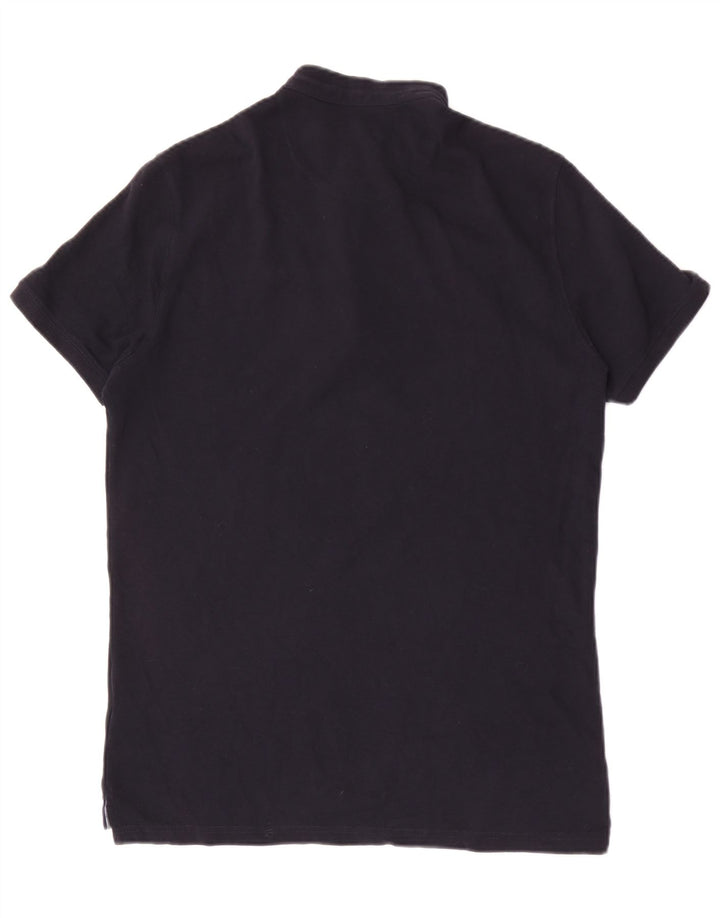 Tricou polo pentru bărbați MASSIMO DUTTI, bumbac, albastru bleumarin mediu