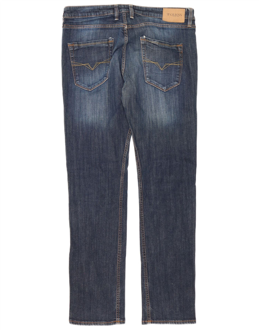 Blugi slim pentru bărbați Guess W34 L34 bumbac bleumarin