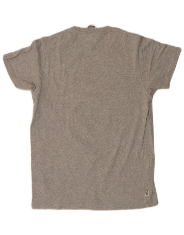 Tricou grafic pentru bărbați Franklin Marshall Top, bumbac, gri mediu