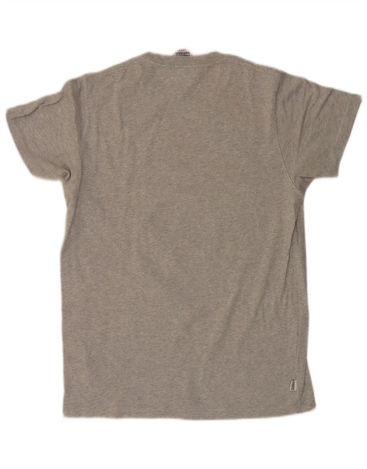 Tricou grafic pentru bărbați Franklin Marshall Top, bumbac, gri mediu