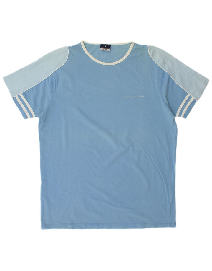 Tricou Trussardi pentru bărbați Top mare albastru