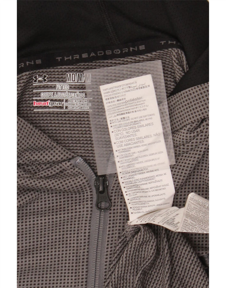 Pulover pentru bărbați UNDER ARMOUR Heat Gear, cu fermoar, poliester, gri mediu