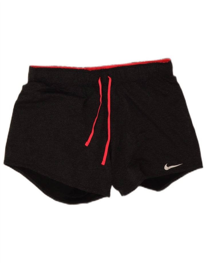 Pantaloni scurți sport Nike Dri Fit pentru femei UK 14 Medium Gri Poliester