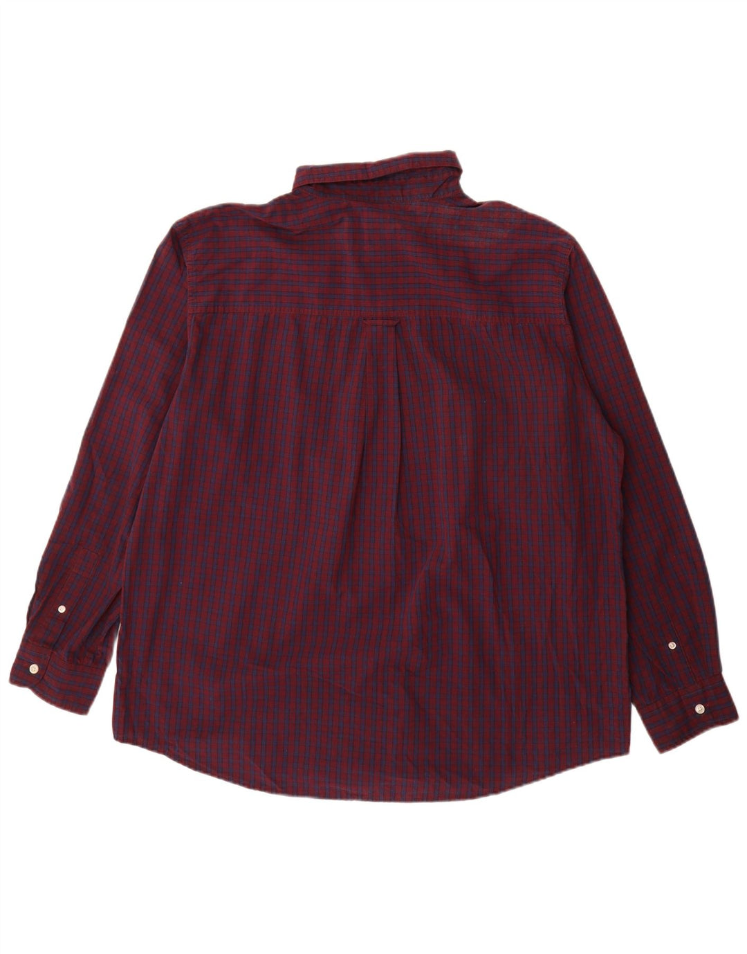 Cămașă pentru bărbați Chaps Easy Care XL, bumbac cu carouri burgundă