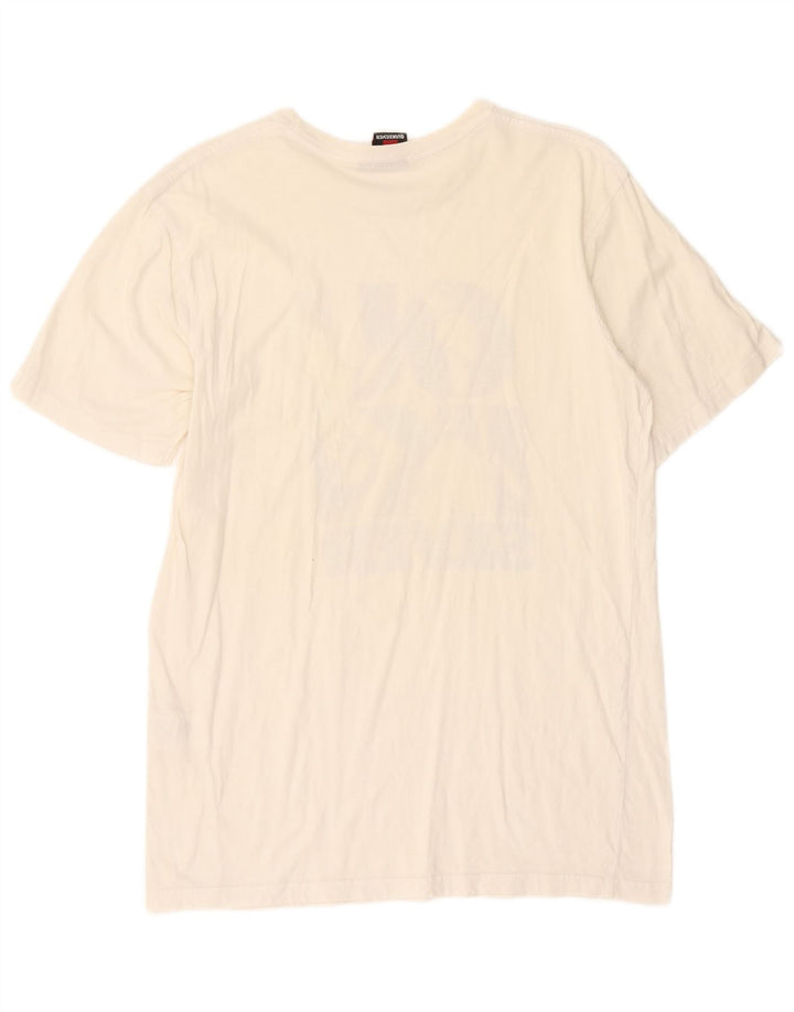 Tricou grafic Quiksilver pentru bărbați Top mediu din bumbac alb
