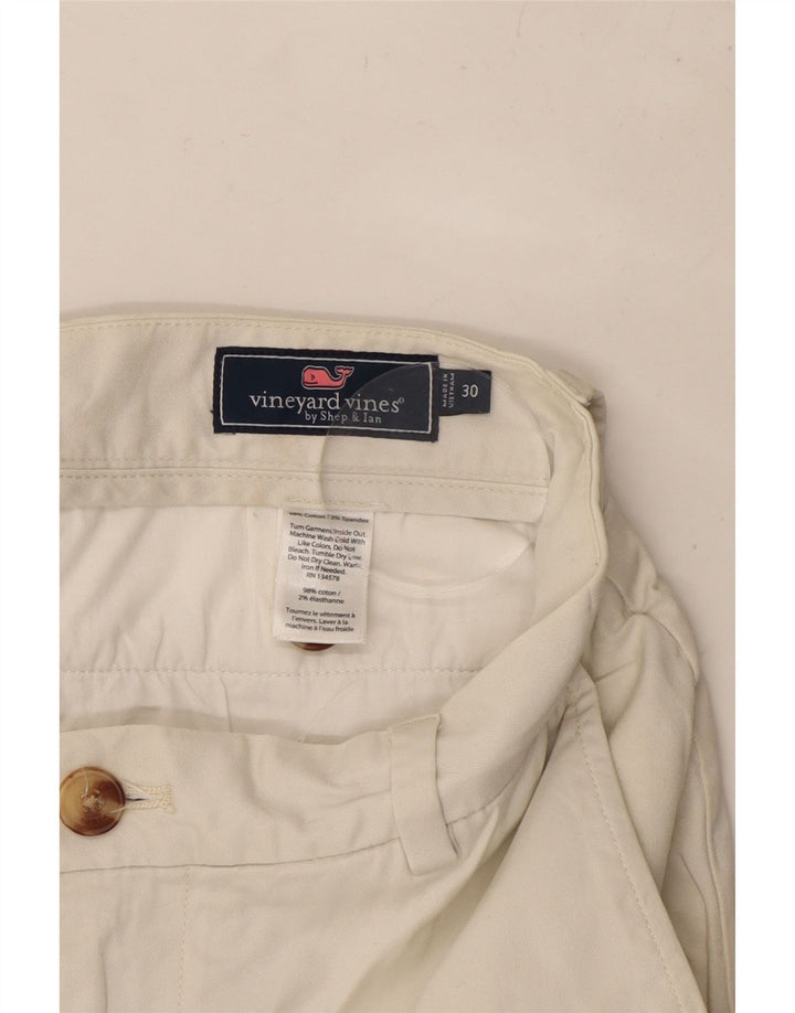 Pantaloni scurți chino pentru bărbați VINEYARD VINES, bumbac alb mediu W30