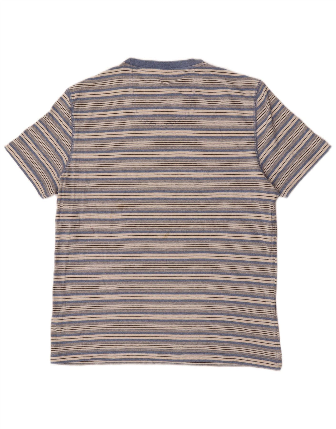 Tricou pentru bărbați Fat Face Top mare din bumbac cu dungi albastre