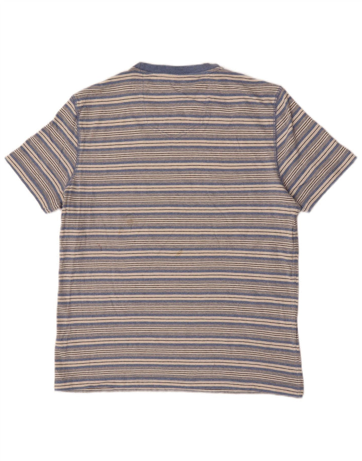 Tricou pentru bărbați Fat Face Top mare din bumbac cu dungi albastre