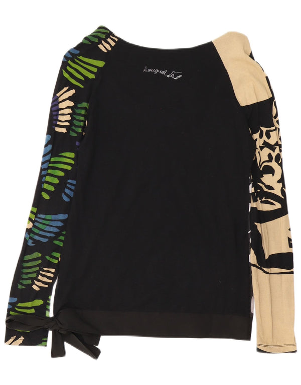 Top grafic pentru femei Desigual cu mânecă lungă UK 10 mic, multicolor, floral