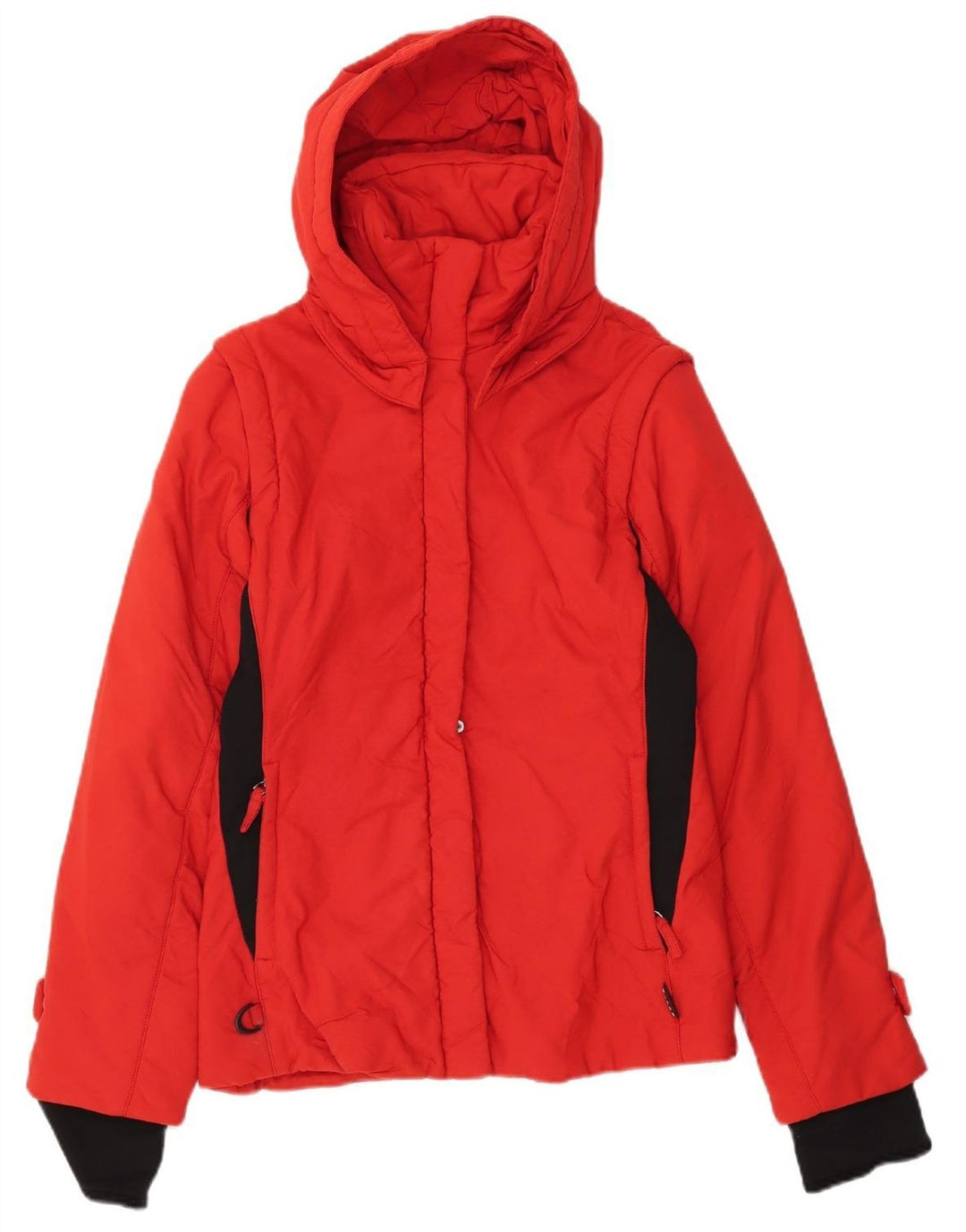 BELFE & BELFE Womens Hooded Windbreaker Jacket UK 10 Small Red Colourblock