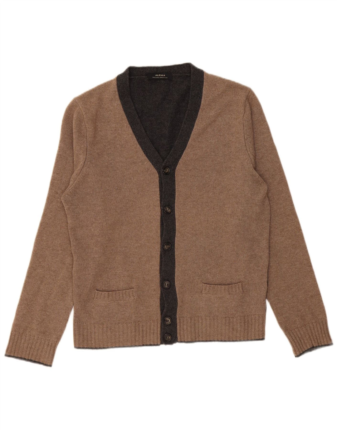 Pulover cardigan pentru bărbați Alpha Massimo Rebecchi IT 50 Maro Mediu Colorblock
