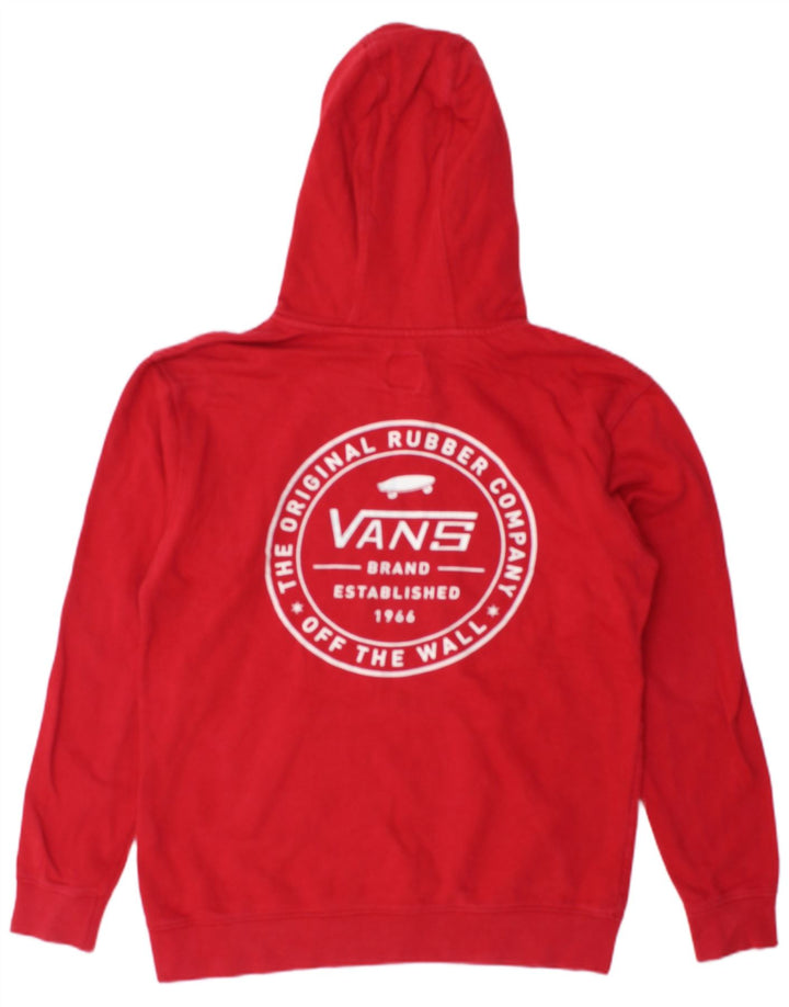 VANS Pulover cu glugă grafic pentru bărbați, bumbac mic, roșu