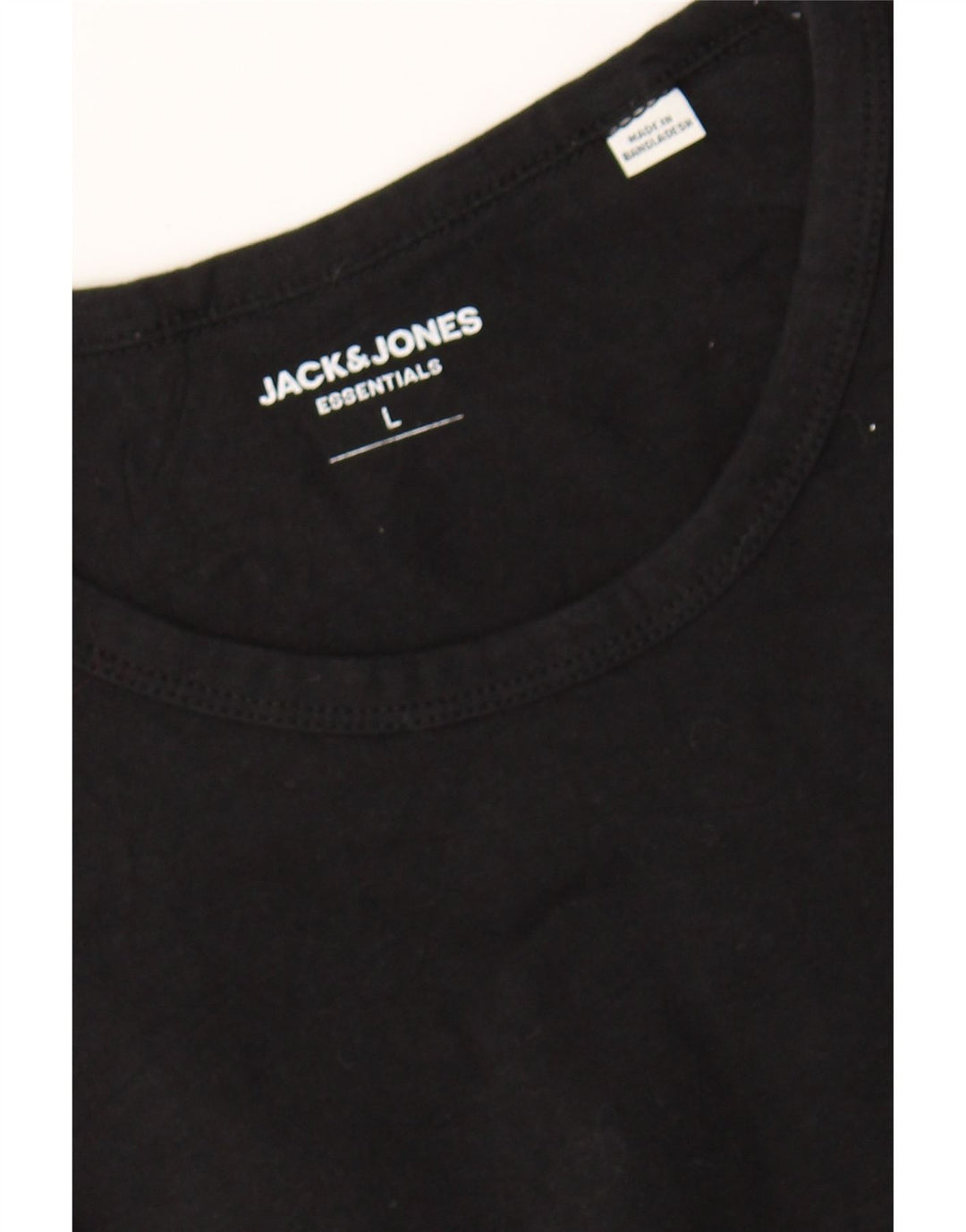 JACK & JONES Mens T-Shirt Top Large Black Cotton Vintage Jack & Jones and Second-Hand Jack & Jones from Messina Hembry 