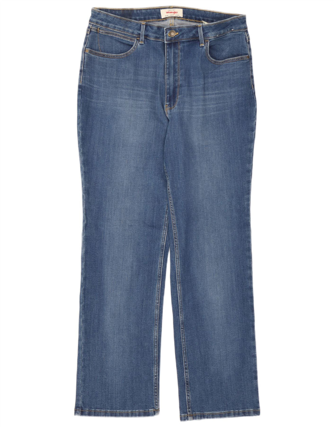 Blugi drepti pentru femei Wrangler W32 L30 Bumbac albastru