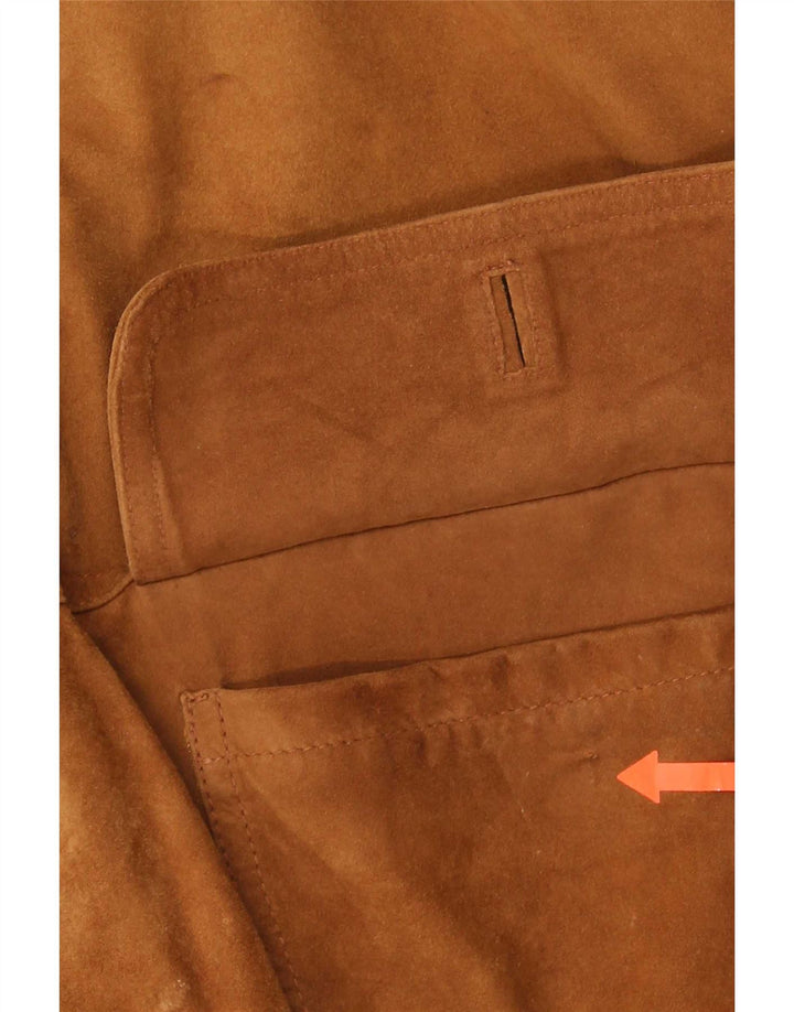 Bomber Vintage pentru bărbați din piele intoarsa IT 48 Maro Mediu
