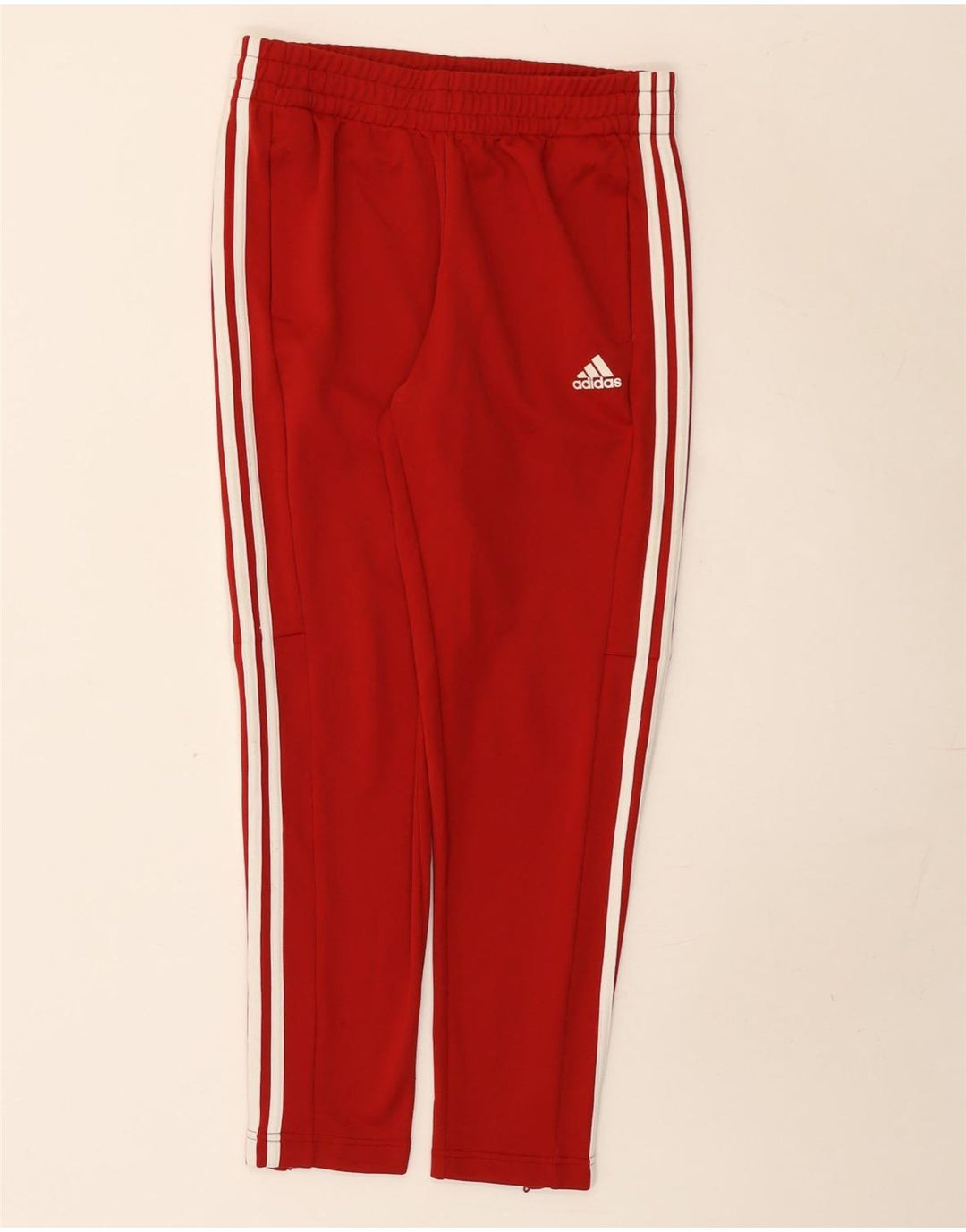 Pantaloni de trening Adidas pentru femei UK 12/14 Poliester roșu mediu