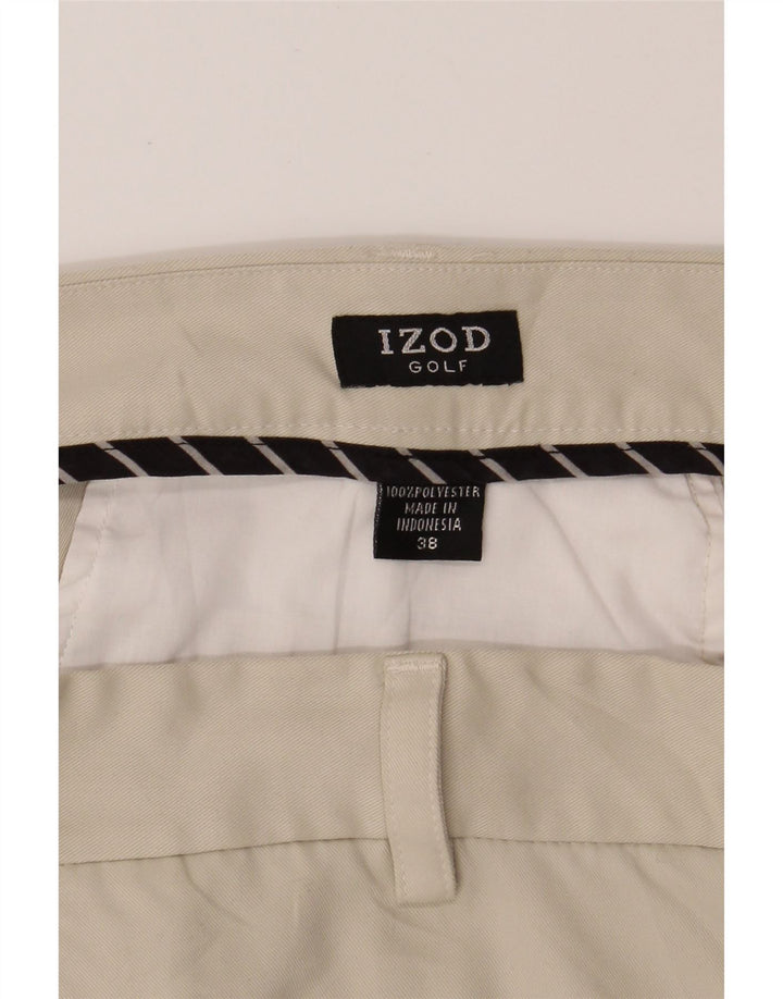 IZOD Mens Chino Shorts W38 XL  Beige Polyester Vintage Izod and Second-Hand Izod from Messina Hembry 