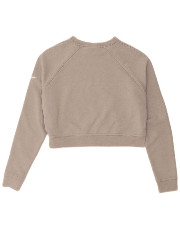 Pulover oversized pentru femei Nike Crop, UK 10, Gri mic