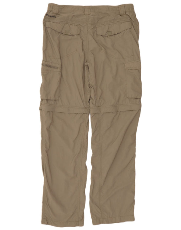 COLUMBIA Mens Omni-Shade Straight Cargo Trousers W34 L32 Beige Nylon