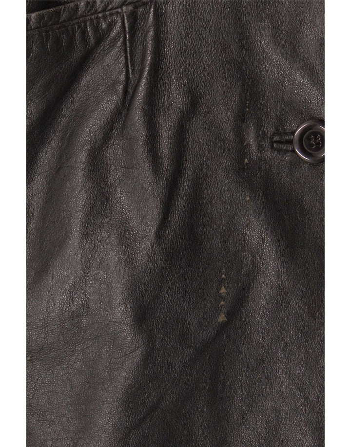 Palton din piele pentru femei Pascucci IT 44 Medium Black