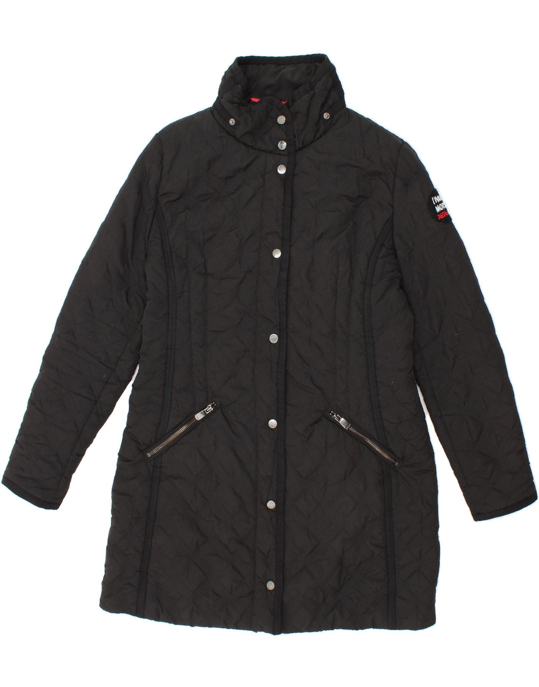 DESIGUAL Womens Padded Coat EU 44 XL Black Polyester Vintage Desigual and Second-Hand Desigual from Messina Hembry 