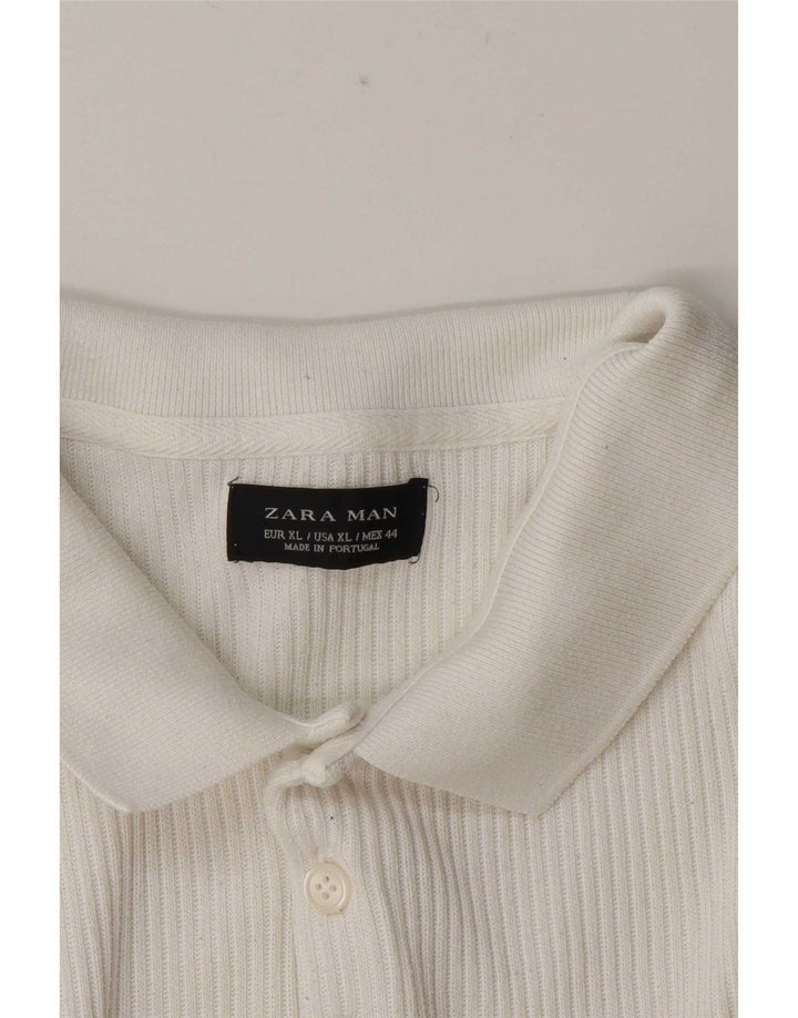 Tricou polo pentru bărbați Zara XL Alb