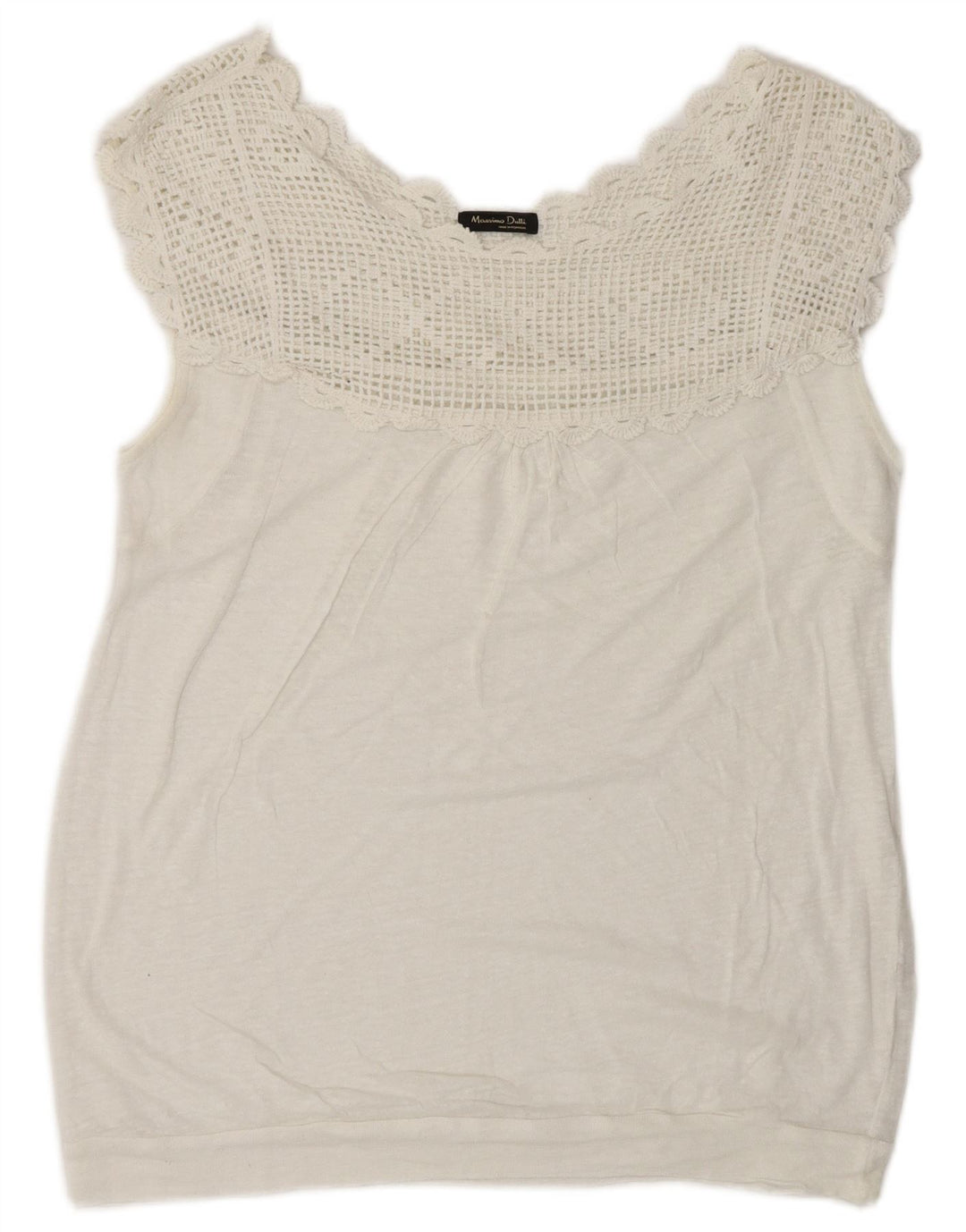 Bluză fără mâneci pentru femei Massimo Dutti UK 16 Large White