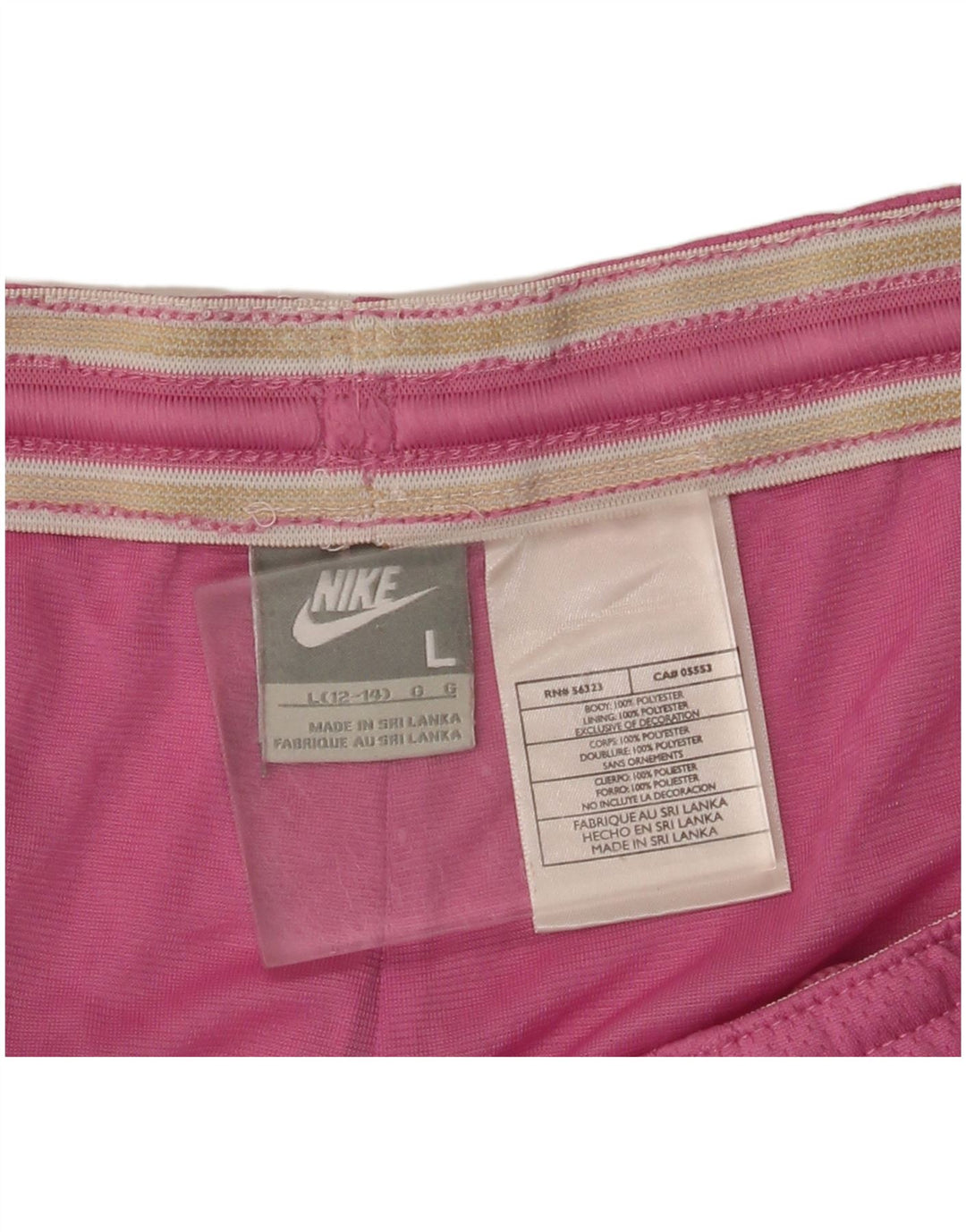 Pantaloni scurti sport NIKE pentru femei US 12/14, mari, roz, poliester