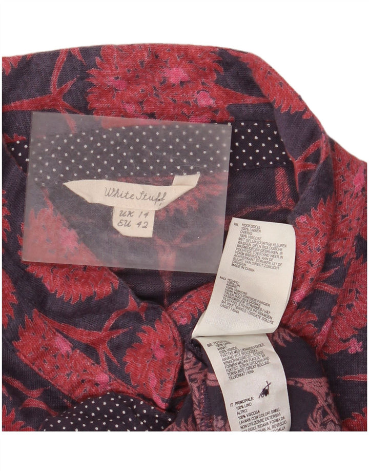 Bluză cămașă cu paragate pentru femei White Stuff UK 14 mare bleumarin