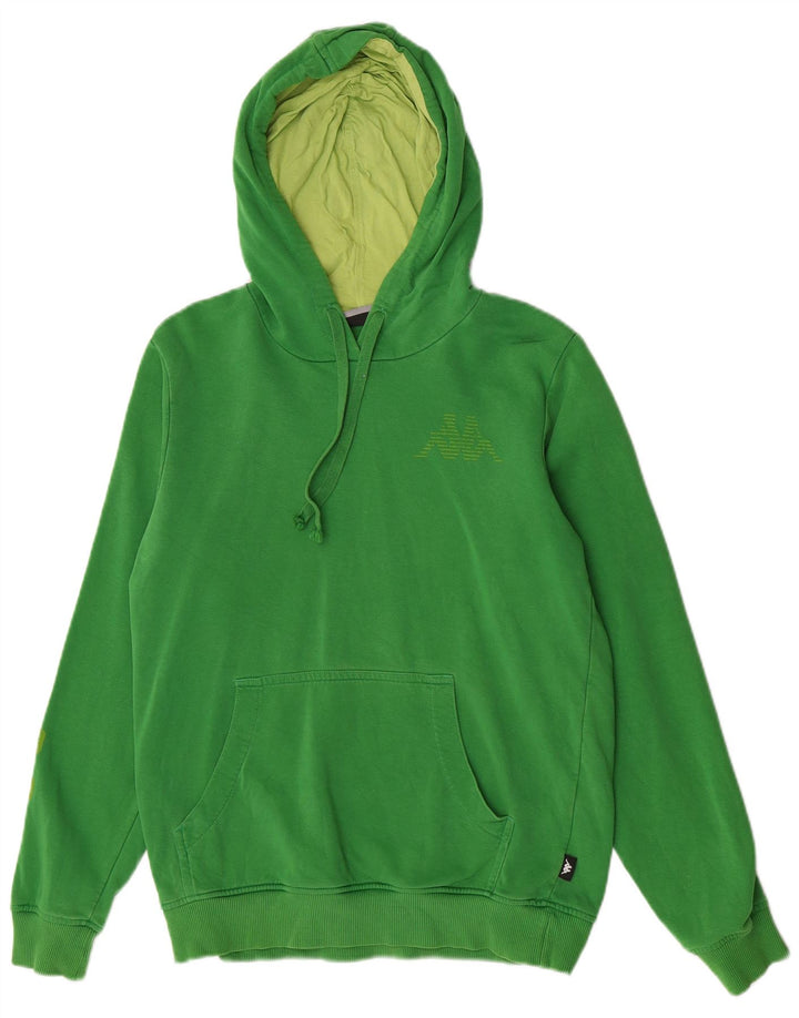 Hanoră grafică Kappa pentru bărbați, bumbac verde mediu