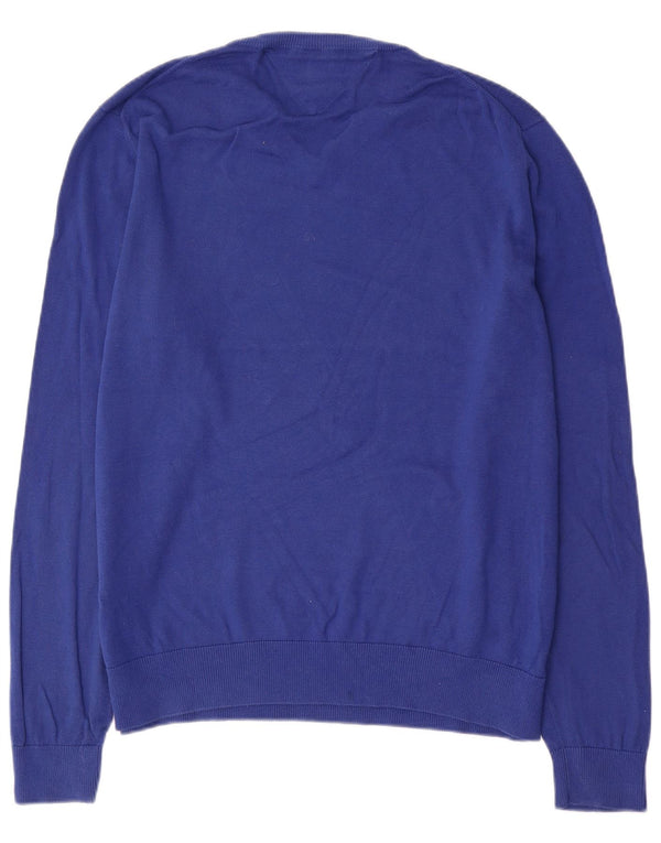 Pulover pentru bărbați Tommy Hilfiger, cu decolteu în V, XL, bumbac, albastru