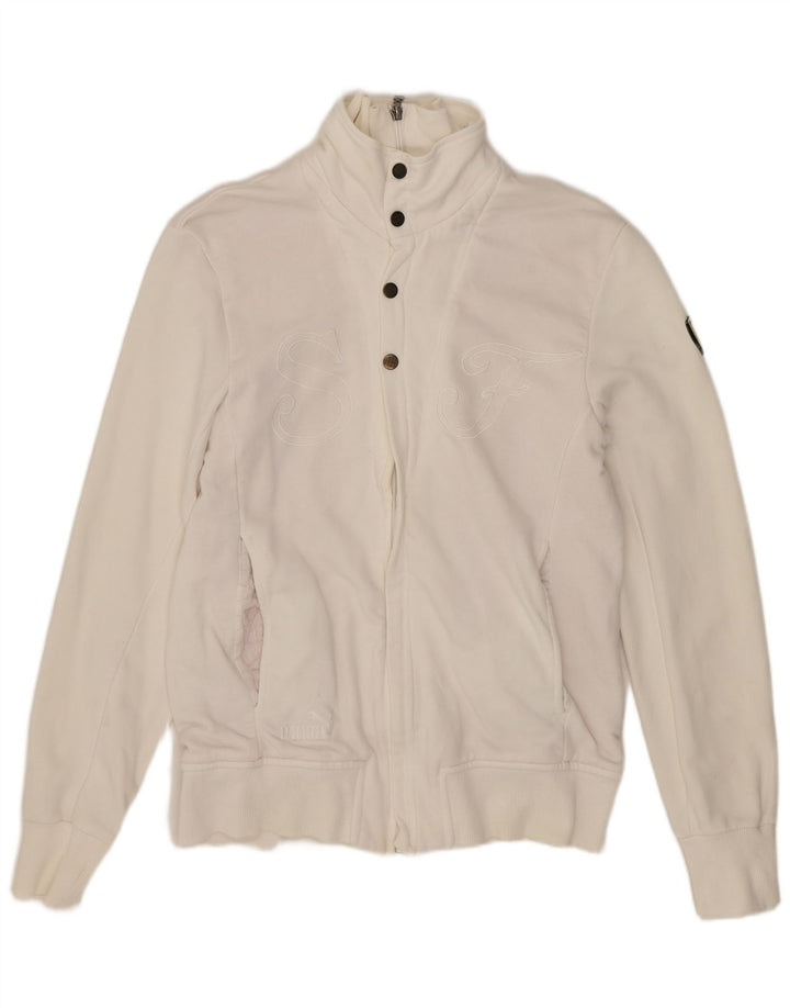 Jachetă de top pentru trening Puma pentru bărbați, bumbac alb mic